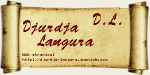 Đurđa Langura vizit kartica